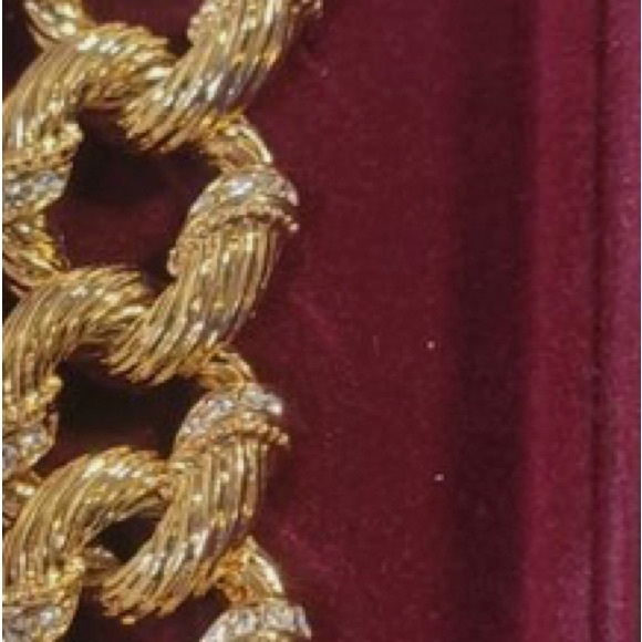 NWT Camrose & Kross JBK gold tone Swarovski crystal link bracelet - Picture 3 of 4